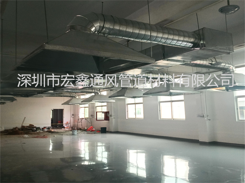 鬆崗五金廠粉塵車間排煙管道安裝工程案例
