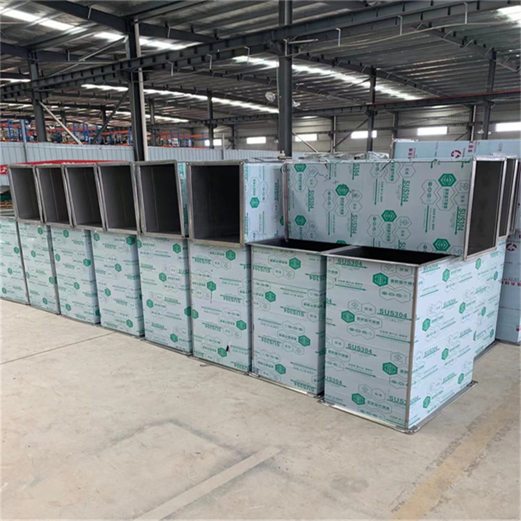 風管加工廠供應304不鏽鋼排油煙管道加工 方形不鏽鋼滿焊風管定製