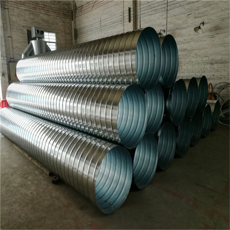 鍍鋅（xīn）螺旋風管批發 除塵排煙風管定製 油（yóu）煙機排煙管道安裝 白鐵皮排煙管 