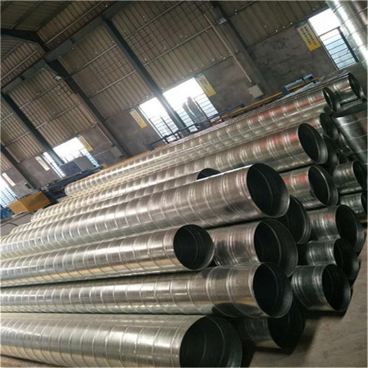 鍍鋅排油煙管（guǎn）道加工 白鐵皮風管（guǎn）定製 白鐵螺旋風管按需尺寸（cùn）加工（gōng）製作（zuò）