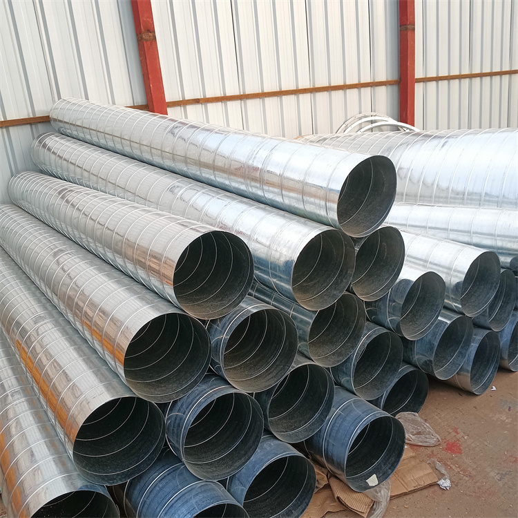 五金車間除塵（chén）廢氣管道（dào）加工 鍍鋅螺旋風管安裝（zhuāng） 白鐵皮風管定製