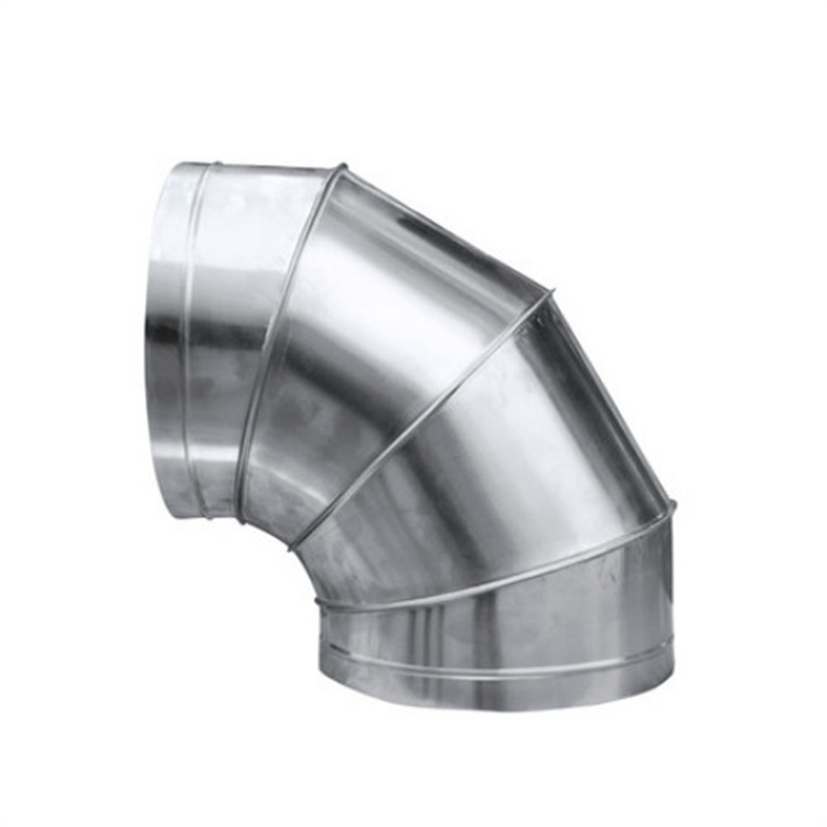 深圳白鐵風管廠家供（gòng）應90度不鏽鋼風管（guǎn）彎頭 45度風管彎頭批（pī）發